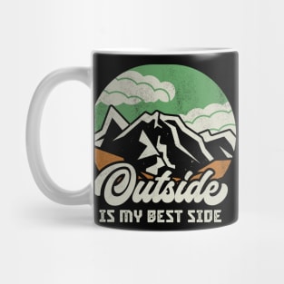 Outside Is My Best Side Nature Hikers Mountaineer Mug